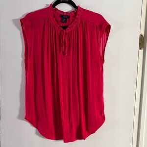 RACHEL Rachel Roy Bold Pink Cap Sleeve Blouse